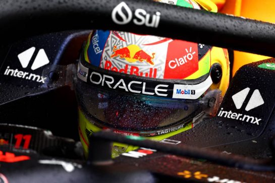 Sergio Perez (MEX) Red Bull Racing RB19.
28.07.2023. Formula 1 World Championship, Rd 13, Belgian Grand Prix, Spa Francorchamps, Belgium, Qualifying Day.
- www.xpbimages.com, EMail: requests@xpbimages.com © Copyright: Batchelor / XPB Images