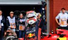 Max Verstappen (NLD) Red Bull Racing celebrates his pole position in qualifying parc ferme. 28.07.2023. Formula 1 World Championship, Rd 13, Belgian Grand Prix, Spa Francorchamps, Belgium, Qualifying Day. - www.xpbimages.com, EMail: requests@xpbimages.com © Copyright: Batchelor / XPB Images
