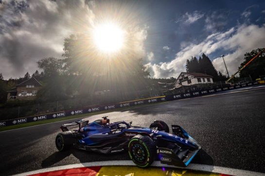Alexander Albon (THA) Williams Racing FW45.
28.07.2023. Formula 1 World Championship, Rd 13, Belgian Grand Prix, Spa Francorchamps, Belgium, Qualifying Day.
- www.xpbimages.com, EMail: requests@xpbimages.com © Copyright: Bearne / XPB Images