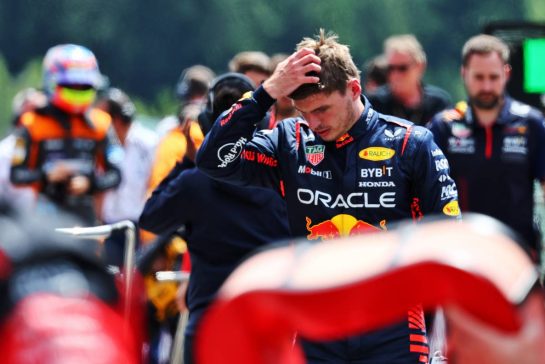 Max Verstappen (NLD) Red Bull Racing, first position, in Sprint Qualifying parc ferme.
29.07.2023. Formula 1 World Championship, Rd 13, Belgian Grand Prix, Spa Francorchamps, Belgium, Sprint Day.
- www.xpbimages.com, EMail: requests@xpbimages.com © Copyright: Batchelor / XPB Images
