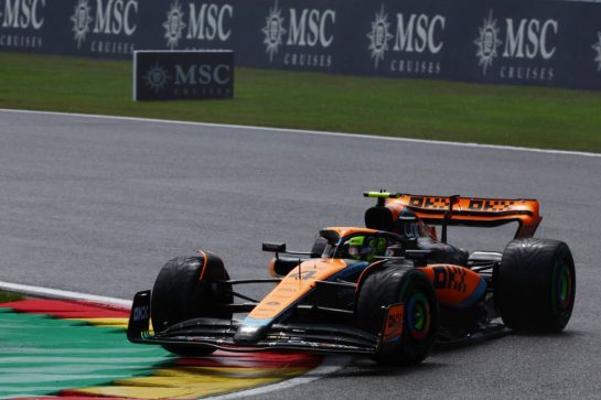 Lando Norris (GBR) McLaren MCL60.
29.07.2023. Formula 1 World Championship, Rd 13, Belgian Grand Prix, Spa Francorchamps, Belgium, Sprint Day.
- www.xpbimages.com, EMail: requests@xpbimages.com © Copyright: Batchelor / XPB Images
