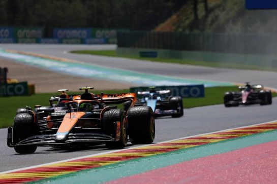 Lando Norris (GBR) McLaren MCL60.
29.07.2023. Formula 1 World Championship, Rd 13, Belgian Grand Prix, Spa Francorchamps, Belgium, Sprint Day.
- www.xpbimages.com, EMail: requests@xpbimages.com © Copyright: Rew / XPB Images