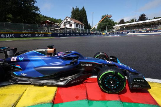 Alexander Albon (THA) Williams Racing FW45.
29.07.2023. Formula 1 World Championship, Rd 13, Belgian Grand Prix, Spa Francorchamps, Belgium, Sprint Day.
- www.xpbimages.com, EMail: requests@xpbimages.com © Copyright: Bearne / XPB Images