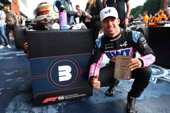 3rd place Pierre Gasly (FRA) Alpine F1 Team A523.
29.07.2023. Formula 1 World Championship, Rd 13, Belgian Grand Prix, Spa Francorchamps, Belgium, Sprint Day.
- www.xpbimages.com, EMail: requests@xpbimages.com © Copyright: Batchelor / XPB Images