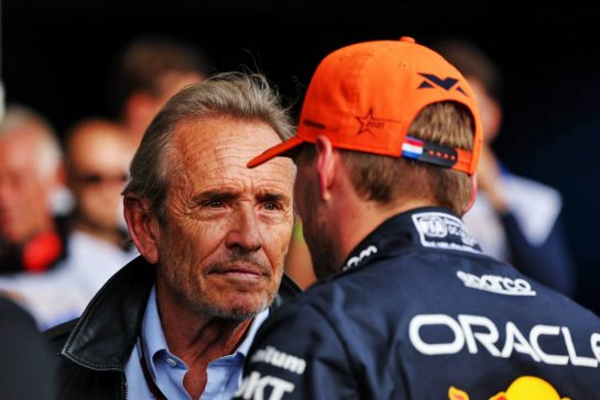 (L to R): Jacky Ickx (BEL) with Max Verstappen (NLD) Red Bull Racing in Sprint parc ferme.
29.07.2023. Formula 1 World Championship, Rd 13, Belgian Grand Prix, Spa Francorchamps, Belgium, Sprint Day.
- www.xpbimages.com, EMail: requests@xpbimages.com © Copyright: Moy / XPB Images