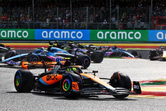 Lando Norris (GBR) McLaren MCL60.
29.07.2023. Formula 1 World Championship, Rd 13, Belgian Grand Prix, Spa Francorchamps, Belgium, Sprint Day.
- www.xpbimages.com, EMail: requests@xpbimages.com © Copyright: Batchelor / XPB Images