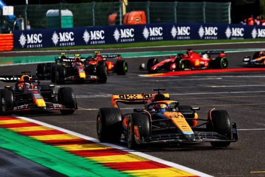 Oscar Piastri (AUS) McLaren MCL60.
29.07.2023. Formula 1 World Championship, Rd 13, Belgian Grand Prix, Spa Francorchamps, Belgium, Sprint Day.
- www.xpbimages.com, EMail: requests@xpbimages.com © Copyright: Batchelor / XPB Images