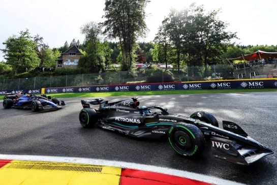 George Russell (GBR) Mercedes AMG F1 W14.
29.07.2023. Formula 1 World Championship, Rd 13, Belgian Grand Prix, Spa Francorchamps, Belgium, Sprint Day.
- www.xpbimages.com, EMail: requests@xpbimages.com © Copyright: Bearne / XPB Images
