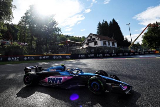 Pierre Gasly (FRA) Alpine F1 Team A523.
29.07.2023. Formula 1 World Championship, Rd 13, Belgian Grand Prix, Spa Francorchamps, Belgium, Sprint Day.
- www.xpbimages.com, EMail: requests@xpbimages.com © Copyright: Bearne / XPB Images