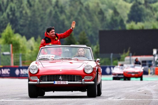 Charles Leclerc (MON) Ferrari on the drivers' parade.
30.07.2023. Formula 1 World Championship, Rd 13, Belgian Grand Prix, Spa Francorchamps, Belgium, Race Day.
- www.xpbimages.com, EMail: requests@xpbimages.com © Copyright: Coates / XPB Images