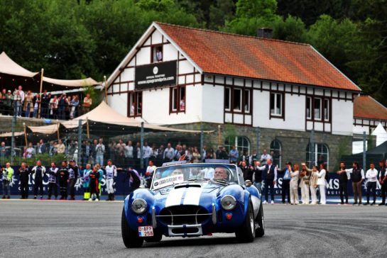 Logan Sargeant (USA) Williams Racing on the drivers' parade.
30.07.2023. Formula 1 World Championship, Rd 13, Belgian Grand Prix, Spa Francorchamps, Belgium, Race Day.
- www.xpbimages.com, EMail: requests@xpbimages.com © Copyright: Coates / XPB Images