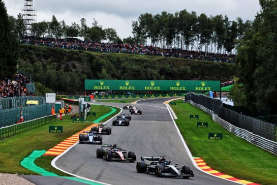 George Russell (GBR) Mercedes AMG F1 W14.
30.07.2023. Formula 1 World Championship, Rd 13, Belgian Grand Prix, Spa Francorchamps, Belgium, Race Day.
- www.xpbimages.com, EMail: requests@xpbimages.com © Copyright: Moy / XPB Images