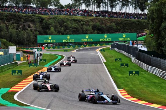 Esteban Ocon (FRA) Alpine F1 Team A523.
30.07.2023. Formula 1 World Championship, Rd 13, Belgian Grand Prix, Spa Francorchamps, Belgium, Race Day.
- www.xpbimages.com, EMail: requests@xpbimages.com © Copyright: Moy / XPB Images