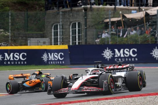 Kevin Magnussen (DEN) Haas VF-23.
30.07.2023. Formula 1 World Championship, Rd 13, Belgian Grand Prix, Spa Francorchamps, Belgium, Race Day.
- www.xpbimages.com, EMail: requests@xpbimages.com © Copyright: Bearne / XPB Images