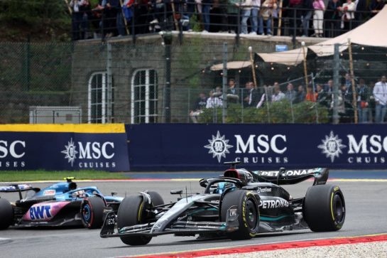 George Russell (GBR) Mercedes AMG F1 W14.
30.07.2023. Formula 1 World Championship, Rd 13, Belgian Grand Prix, Spa Francorchamps, Belgium, Race Day.
- www.xpbimages.com, EMail: requests@xpbimages.com © Copyright: Bearne / XPB Images