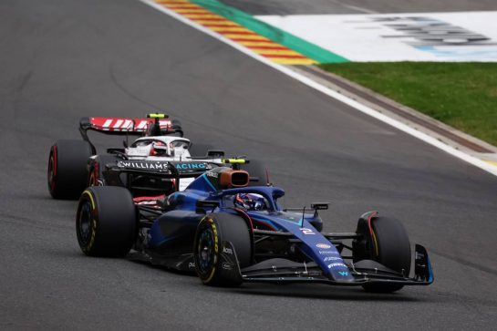 Logan Sargeant (USA) Williams Racing FW45.
30.07.2023. Formula 1 World Championship, Rd 13, Belgian Grand Prix, Spa Francorchamps, Belgium, Race Day.
- www.xpbimages.com, EMail: requests@xpbimages.com © Copyright: Moy / XPB Images