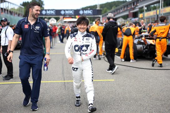 Yuki Tsunoda (JPN) AlphaTauri on the grid.
30.07.2023. Formula 1 World Championship, Rd 13, Belgian Grand Prix, Spa Francorchamps, Belgium, Race Day.
- www.xpbimages.com, EMail: requests@xpbimages.com © Copyright: Bearne / XPB Images