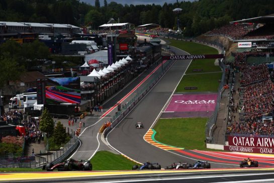 Zhou Guanyu (CHN) Alfa Romeo F1 Team C43 at the start of the race.
30.07.2023. Formula 1 World Championship, Rd 13, Belgian Grand Prix, Spa Francorchamps, Belgium, Race Day.
- www.xpbimages.com, EMail: requests@xpbimages.com © Copyright: Coates / XPB Images