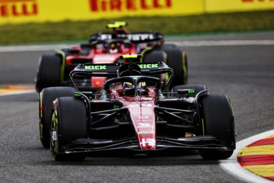 Zhou Guanyu (CHN) Alfa Romeo F1 Team C43.
30.07.2023. Formula 1 World Championship, Rd 13, Belgian Grand Prix, Spa Francorchamps, Belgium, Race Day.
- www.xpbimages.com, EMail: requests@xpbimages.com © Copyright: Rew / XPB Images