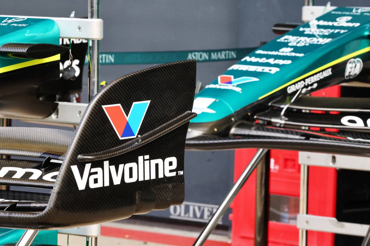 Aston Martin F1 Team AMR23 front wing detail. 06.07.2023. Formula 1 World Championship, Rd 11, British Grand Prix, Silverstone, England, Preparation Day. - www.xpbimages.com, EMail: requests@xpbimages.com © Copyright: Batchelor / XPB Images