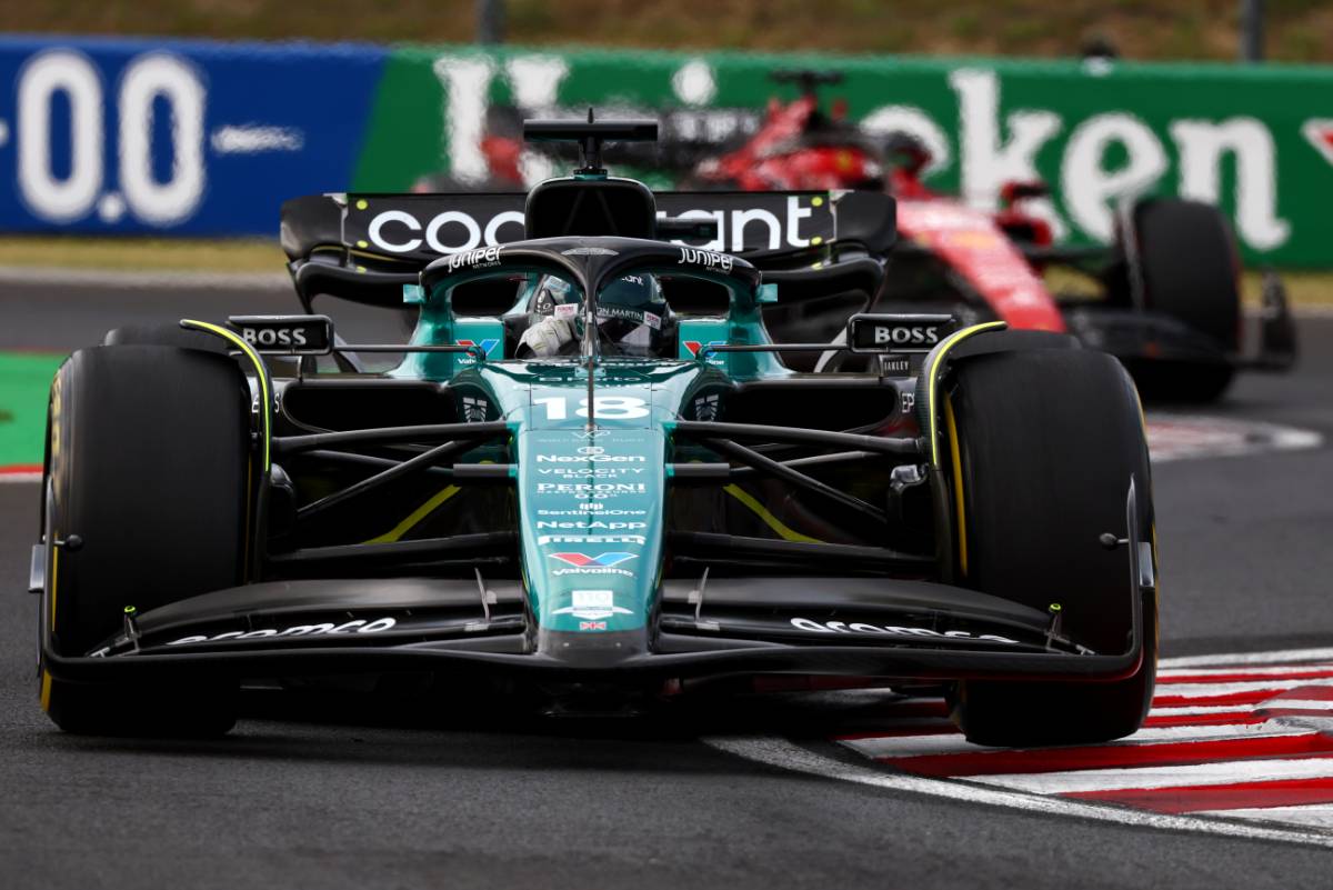 Lance Stroll (CDN) Aston Martin F1 Team AMR23. 21.07.2023. Formula 1 World Championship, Rd 12, Hungarian Grand Prix, Budapest, Hungary, Practice Day. - www.xpbimages.com, EMail: requests@xpbimages.com © Copyright: Coates / XPB Images