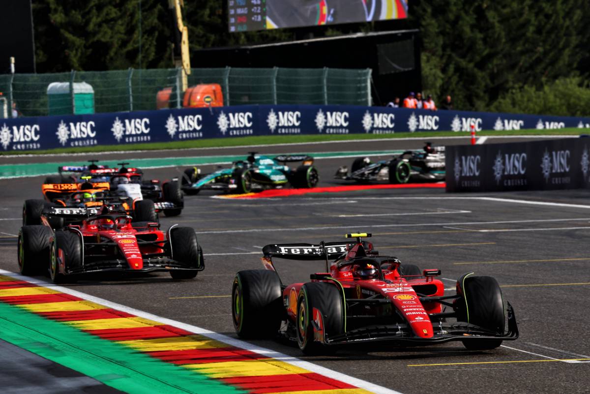 Carlos Sainz Jr (ESP) Ferrari SF-23. 29.07.2023. Formula 1 World Championship, Rd 13, Belgian Grand Prix, Spa Francorchamps, Belgium, Sprint Day. - www.xpbimages.com, EMail: requests@xpbimages.com © Copyright: Batchelor / XPB Images