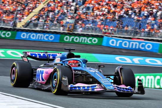 Esteban Ocon (FRA) Alpine F1 Team A523.
25.08.2023. Formula 1 World Championship, Rd 14, Dutch Grand Prix, Zandvoort, Netherlands, Practice Day.
- www.xpbimages.com, EMail: requests@xpbimages.com © Copyright: Miltenburg / XPB Images