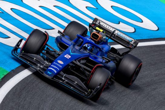 Logan Sargeant (USA) Williams Racing FW45.
25.08.2023. Formula 1 World Championship, Rd 14, Dutch Grand Prix, Zandvoort, Netherlands, Practice Day.
- www.xpbimages.com, EMail: requests@xpbimages.com © Copyright: Coates / XPB Images