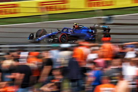 Logan Sargeant (USA) Williams Racing FW45.
25.08.2023. Formula 1 World Championship, Rd 14, Dutch Grand Prix, Zandvoort, Netherlands, Practice Day.
- www.xpbimages.com, EMail: requests@xpbimages.com © Copyright: Moy / XPB Images