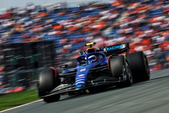 Logan Sargeant (USA) Williams Racing FW45.
25.08.2023. Formula 1 World Championship, Rd 14, Dutch Grand Prix, Zandvoort, Netherlands, Practice Day.
- www.xpbimages.com, EMail: requests@xpbimages.com © Copyright: Moy / XPB Images