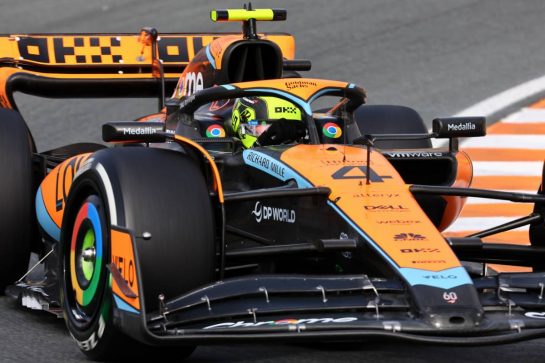 Lando Norris (GBR) McLaren MCL60.
25.08.2023. Formula 1 World Championship, Rd 14, Dutch Grand Prix, Zandvoort, Netherlands, Practice Day.
- www.xpbimages.com, EMail: requests@xpbimages.com © Copyright: Miltenburg / XPB Images