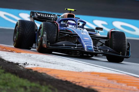 Logan Sargeant (USA) Williams Racing FW45.
26.08.2023. Formula 1 World Championship, Rd 14, Dutch Grand Prix, Zandvoort, Netherlands, Qualifying Day.
- www.xpbimages.com, EMail: requests@xpbimages.com © Copyright: Moy / XPB Images