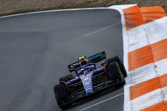 Logan Sargeant (USA) Williams Racing FW45.
26.08.2023. Formula 1 World Championship, Rd 14, Dutch Grand Prix, Zandvoort, Netherlands, Qualifying Day.
- www.xpbimages.com, EMail: requests@xpbimages.com © Copyright: Coates / XPB Images