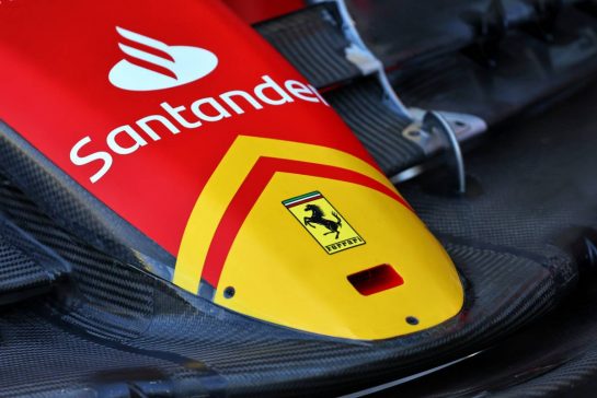 Ferrari SF-23 nosecone detail.
31.08.2023. Formula 1 World Championship, Rd 15, Italian Grand Prix, Monza, Italy, Preparation Day.
- www.xpbimages.com, EMail: requests@xpbimages.com © Copyright: Batchelor / XPB Images