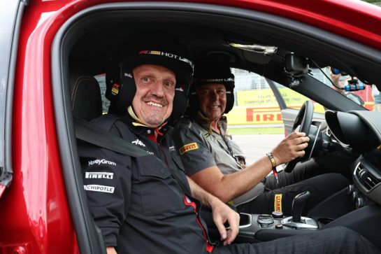 Guenther Steiner (ITA) Haas F1 Team Prinicipal and Mario Isola (ITA) Pirelli Racing Manager - Pirelli Hot Laps.
31.08.2023. Formula 1 World Championship, Rd 15, Italian Grand Prix, Monza, Italy, Preparation Day.
- www.xpbimages.com, EMail: requests@xpbimages.com © Copyright: Moy / XPB Images