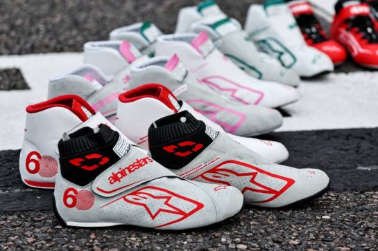 Alpinestars - 60th Anniversary racing boot collection.
21.09.2023. Formula 1 World Championship, Rd 17, Japanese Grand Prix, Suzuka, Japan, Preparation Day.
- www.xpbimages.com, EMail: requests@xpbimages.com © Copyright: Moy / XPB Images