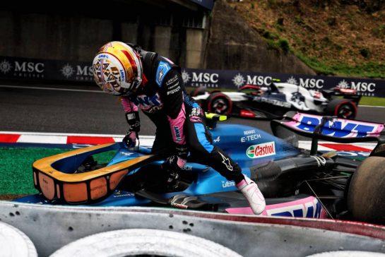 Pierre Gasly (FRA) Alpine F1 Team A523 crashed in the second practice session.
22.09.2023. Formula 1 World Championship, Rd 17, Japanese Grand Prix, Suzuka, Japan, Practice Day.
- www.xpbimages.com, EMail: requests@xpbimages.com © Copyright: Coates / XPB Images