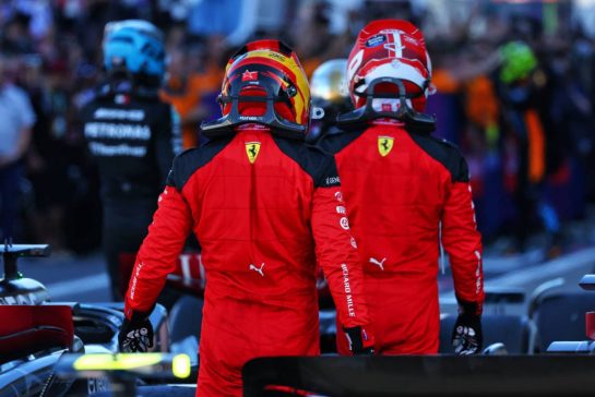 Carlos Sainz Jr (ESP) Ferrari in parc ferme.
24.09.2023. Formula 1 World Championship, Rd 17, Japanese Grand Prix, Suzuka, Japan, Race Day.
- www.xpbimages.com, EMail: requests@xpbimages.com © Copyright: Coates / XPB Images