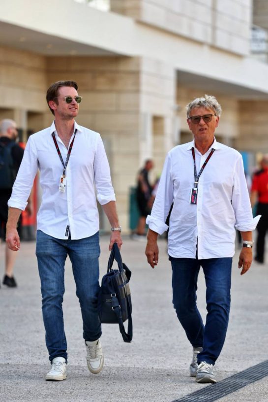 (L to R): Carsten Tilke (GER) Circuit Designer with his father Hermann Tilke (GER) Circuit Designer.
06.10.2023 Formula 1 World Championship, Rd 18, Qatar Grand Prix, Doha, Qatar, Qualifying Day.
- www.xpbimages.com, EMail: requests@xpbimages.com © Copyright: Batchelor / XPB Images