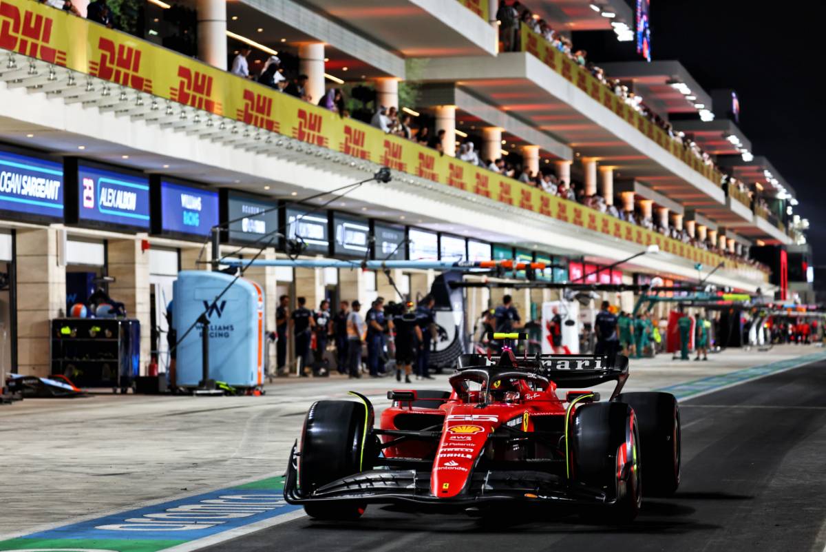 Carlos Sainz Jr (ESP) Ferrari SF-23 leaves the pits.
06.10.2023 Formula 1 World Championship, Rd 18, Qatar Grand Prix, Doha, Qatar, Qualifying Day.
- www.xpbimages.com, EMail: requests@xpbimages.com © Copyright: Batchelor / XPB Images