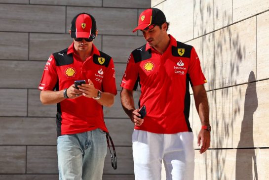 (L to R): Charles Leclerc (MON) Ferrari with team mate Carlos Sainz Jr (ESP) Ferrari.
07.10.2023. Formula 1 World Championship, Rd 18, Qatar Grand Prix, Doha, Qatar, Sprint Day.
- www.xpbimages.com, EMail: requests@xpbimages.com © Copyright: Coates / XPB Images