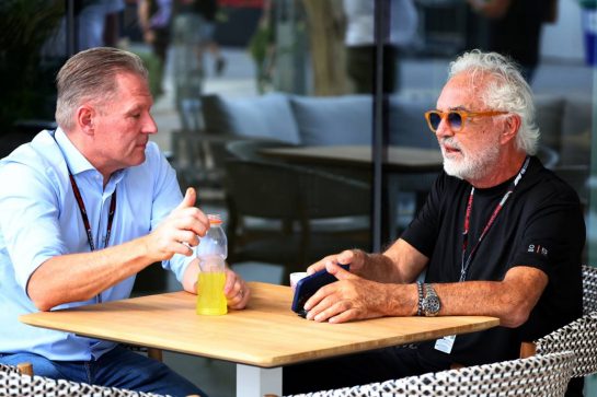(L to R): Jos Verstappen (NLD) with Flavio Briatore (ITA).
07.10.2023. Formula 1 World Championship, Rd 18, Qatar Grand Prix, Doha, Qatar, Sprint Day.
- www.xpbimages.com, EMail: requests@xpbimages.com © Copyright: Batchelor / XPB Images
