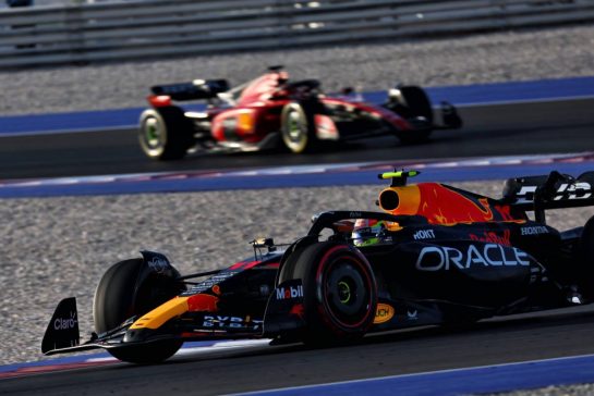 Sergio Perez (MEX) Red Bull Racing RB19.
07.10.2023. Formula 1 World Championship, Rd 18, Qatar Grand Prix, Doha, Qatar, Sprint Day.
- www.xpbimages.com, EMail: requests@xpbimages.com © Copyright: Charniaux / XPB Images