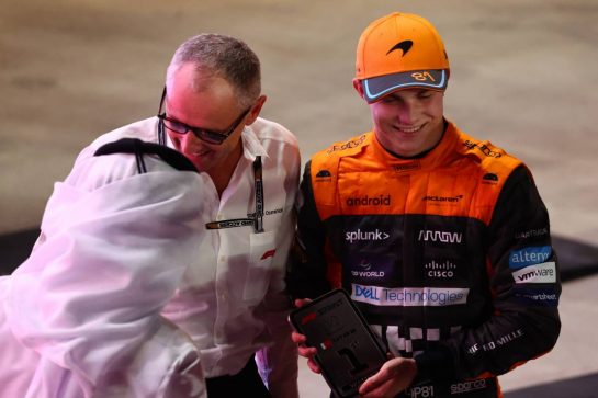 Sprint race winner Oscar Piastri (AUS) McLaren.
07.10.2023. Formula 1 World Championship, Rd 18, Qatar Grand Prix, Doha, Qatar, Sprint Day.
- www.xpbimages.com, EMail: requests@xpbimages.com © Copyright: Batchelor / XPB Images