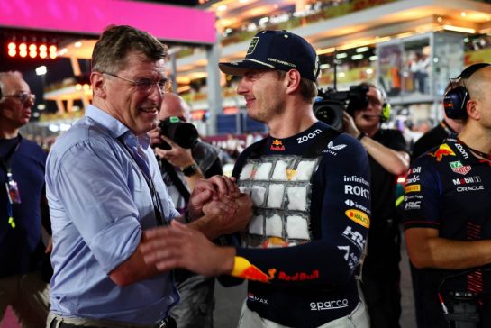 Max Verstappen (NLD) Red Bull Racing on the grid.
08.10.2023. Formula 1 World Championship, Rd 18, Qatar Grand Prix, Doha, Qatar, Race Day.
- www.xpbimages.com, EMail: requests@xpbimages.com © Copyright: Batchelor / XPB Images