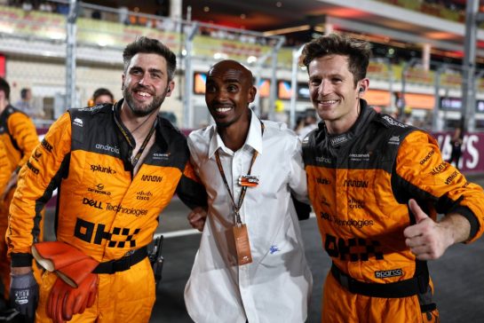 Mo Farah (GBR) Retired Athlete with McLaren on the grid.
08.10.2023. Formula 1 World Championship, Rd 18, Qatar Grand Prix, Doha, Qatar, Race Day.
- www.xpbimages.com, EMail: requests@xpbimages.com © Copyright: Moy / XPB Images