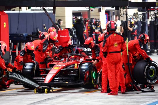 Charles Leclerc (MON) Ferrari SF-23 makes a pit stop.
08.10.2023. Formula 1 World Championship, Rd 18, Qatar Grand Prix, Doha, Qatar, Race Day.
- www.xpbimages.com, EMail: requests@xpbimages.com © Copyright: Batchelor / XPB Images