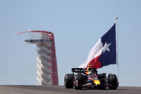 Sergio Perez (MEX) Red Bull Racing RB19.
20.10.2023. Formula 1 World Championship, Rd 19, United States Grand Prix, Austin, Texas, USA, Qualifying Day
- www.xpbimages.com, EMail: requests@xpbimages.com © Copyright: Bearne / XPB Images