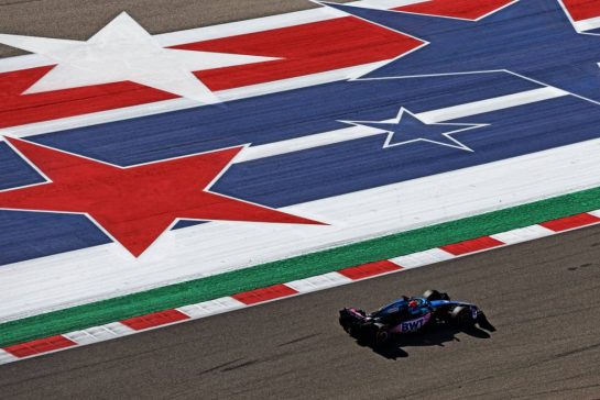 Esteban Ocon (FRA) Alpine F1 Team A523.
20.10.2023. Formula 1 World Championship, Rd 19, United States Grand Prix, Austin, Texas, USA, Qualifying Day
- www.xpbimages.com, EMail: requests@xpbimages.com © Copyright: Moy / XPB Images