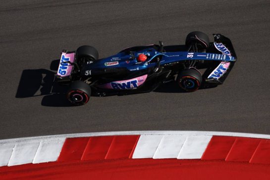 Esteban Ocon (FRA) Alpine F1 Team A523.
20.10.2023. Formula 1 World Championship, Rd 19, United States Grand Prix, Austin, Texas, USA, Qualifying Day
- www.xpbimages.com, EMail: requests@xpbimages.com © Copyright: Moy / XPB Images